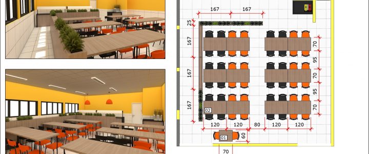 Medidas e layout para restaurantes e lanchonetes