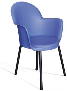 Cadeira Ilogus — cadeira para refeitório com braço, modelo C 1022L
