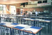 Mesas e cadeiras para refeições coletivas